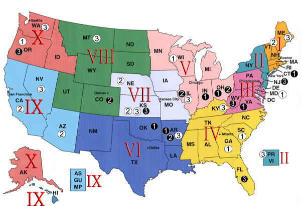 Map of Partner States, Phases I, II, and III