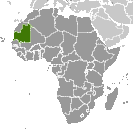 Location of Mauritania