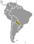 Location of Paraguay