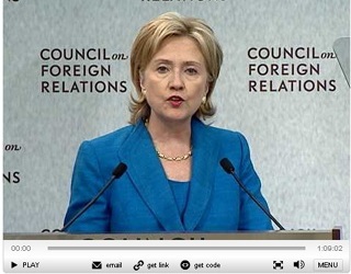 Secretary Clinton's foreign policy address at the Council on Foreign Relations