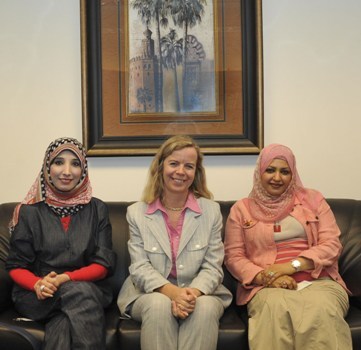 Counselor for Public Affairs Katharina Gollner-Sweet met with the Kuwaiti Cultural Attaché to the Washington Office, Dr. Abeer Al-Hooli, and Kuwaiti Cultural Attaché to the Los Angeles Office, Dr. Shafiqah Al-Awadhi 