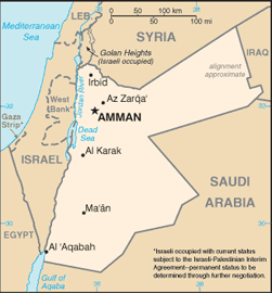 Map of Jordan