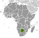 Location of Botswana