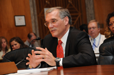 Dr. Robert Groves, nominee for Director of the U.S. Census Bureau answers questions during his nomination hearing before the Senate Committee on Homeland Security and Governmental Affairs on Friday, May 15, 2009.