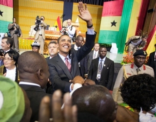 President Obama addresses the Ghanaian Parliament in Accra