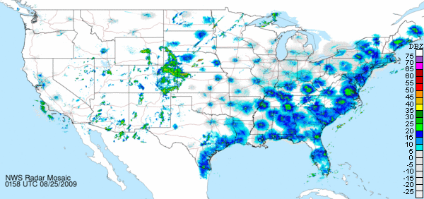 Doppler Radar Map of the United States
