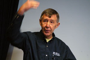 Charles G. Groat, Director of the U.S. Geological Survey, addressing press conference