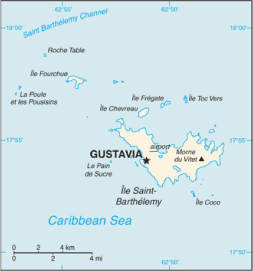 Map of Saint Barthelemy