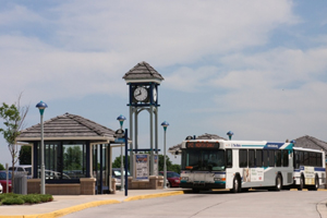 In Kansas City, the Boardwalk Square MetroCenter features a clock tower and heated shelters.  Visit http://www.kcata.org to learn more about KCATA.