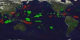 Precipitation anomaly in the Pacific from October 1992 through September 1998.  The data were collected by the Special Sensor Microwave-Imager (SSM-I) on board the Defense Meteorological Satellite Program (DMSP) series of satellites.