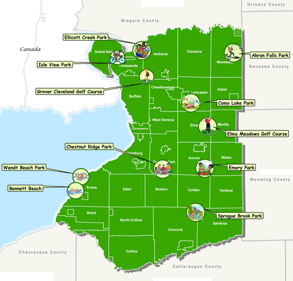 Erie County Parks Map