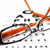 Glasses and eye exam chart
