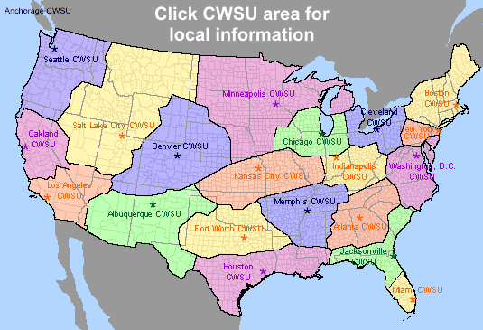 Map of CWSU's
