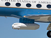 The synthetic aperture radar pod is slung beneath NASA's Gulfstream-III research testbed.