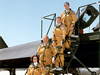 Flight test engineers Marta Bohn-Meyer and Bob Meyer and research pilots Eddie Schneider and Rogers Smith who flew the famed SR-71 Blackbird during high-speed research experiments at NASA Dryden during the 1990s.