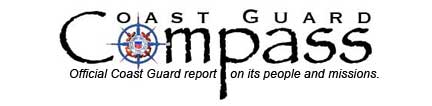 Header and logo for the Coast Guard Compass, the official report of the U.S. Coast Guard on its people and missions.