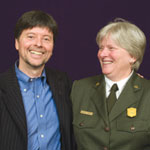 Shenandoah National Park Superintendent Martha Bogle and filmmaker Ken Burns.