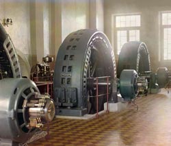 Factory Interior Showing Turbines