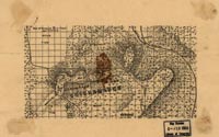 Sketch map showing fortifications, Union/Confederate picket lines, rifle pits, "Rebel camp[s]", roads, railroads, and streams