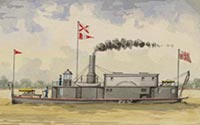 Watercolors of Civil War ironclads