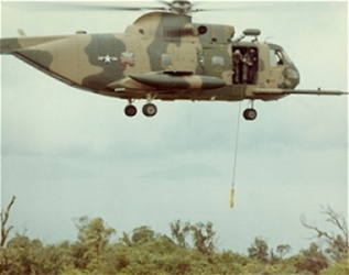 A photo of a HH3E Jolly Green Giant helicopter