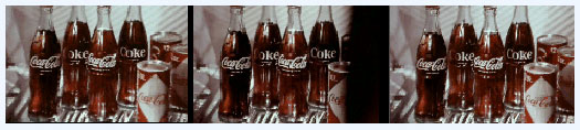 Color experiment: Coca-Cola in refrigerator. 1964