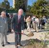 Ambassador Stephenson planting a tree