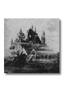 Pre-production artist's conception of the mansion Xanadu, from Citizen Kane dir. Orson Welles, 1941