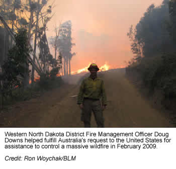 Doug Downs helps fight wildfires in Australia