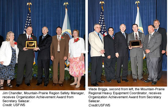 Jim Chandler and Wade Briggs Receive Organizational Award from DOI Secretary Ken Salazar