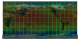 Volumetric global temperature on flat map (top view)