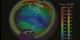 2-day running averages of ozone height profiles and total ozone as measured by the Nimbus-7 SBUV from June 1, 1985 through November 30, 1985