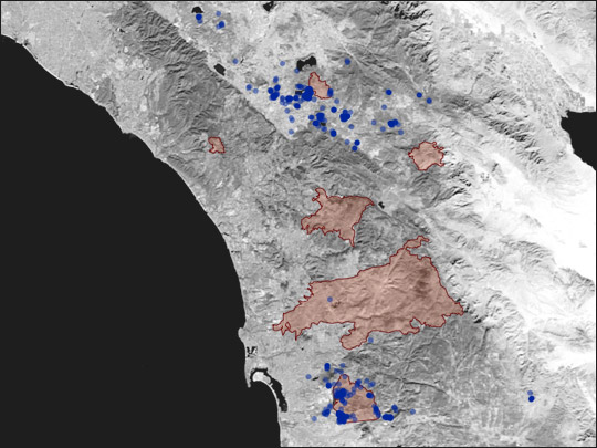 Endangered Species Habitat Damaged by the 2003 California Fires