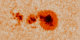 Close-up on the sunspot group