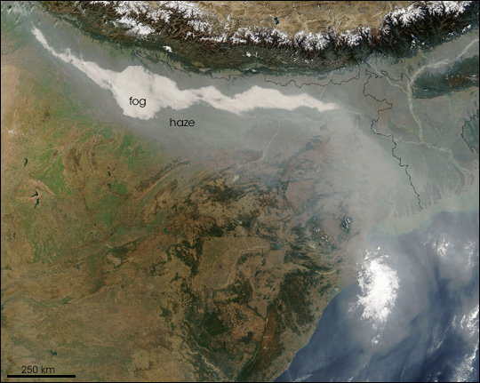 Haze and Smog over India