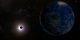 This animation shows the Moon passing in between the Sun and the Earth on July 22, 2009.