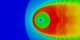 When the solar wind speed is low, the heliosphere is small.