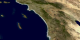 This animation shows the MODIS imagery of the California fires from October 23, 2003 to October 29, 2003.  Then it zooms out and reruns the sequence with the TOMS aerosol data overlaid on top of the MODIS imagery.