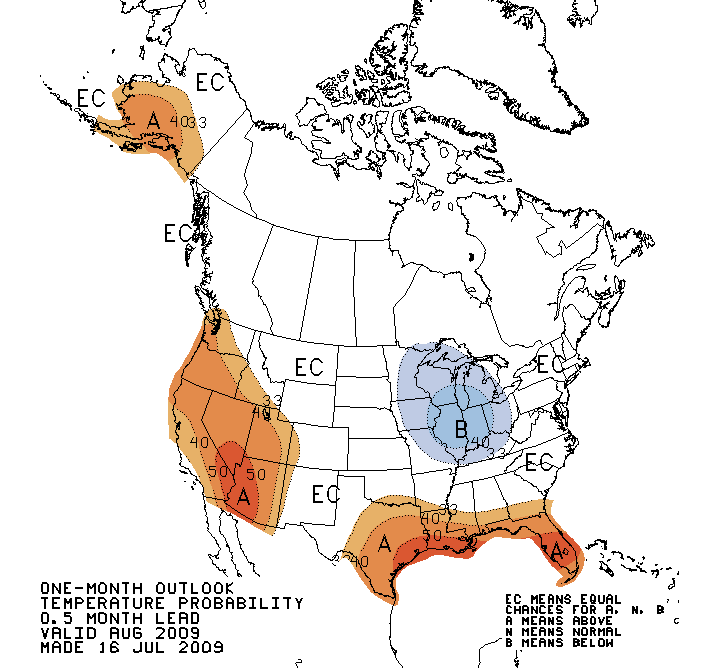 One Month Temperature Outlook