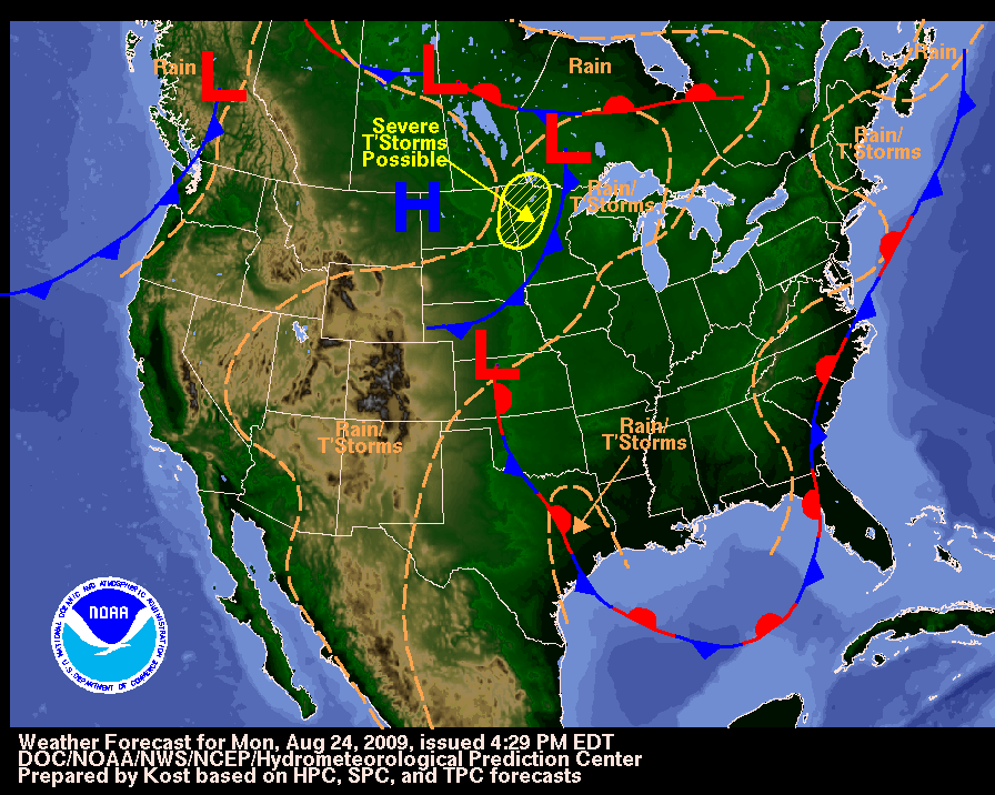 National Significant Weather Map