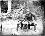 Fair Oaks, Va. Lt. James B. Washington, a Confederate Prisoner, with Capt. George A. Custer of the 5th Cavalry, U.S.A.