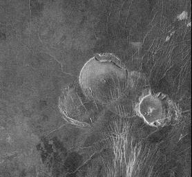 Venus - Volcanos in Guinevere Planitia