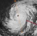 Radar image of a hurricane