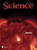 Front cover of Science Magazine showing an image of the Sun from Hinode