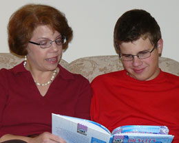 Lisa and Aaron Kowalski reading