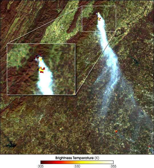 Fires in Shenandoah National Park