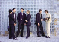 Group of business-attired young people