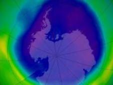 Aura image of the ozone hole in 2007