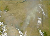 Smoke over Montana and Wyoming