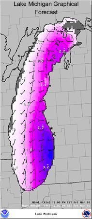 Graphic forecast for Lake Michigan